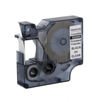 Afbeelding van DYMO 622289 IND Rhino tape permanent polyester zwart op transparant 12mm (huismerk) | ST622289