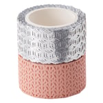 Afbeelding van Folia washi tape | roze en zilver | 5 meter | 2 stuks | FOL29202
