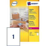 Afbeelding van Avery Zweckform L7167-100 verzendetiketten | wit | zelfklevend | 199,6 mm x 289,1 mm | 100 etiketten | AVEL7167-100