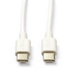 Afbeelding van Goobay USB-C naar USB-C kabel | wit | 0,5 meter | GOO66315