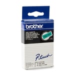 Afbeelding van Brother TC-701 tape zwart op groen 12mm x 7,7m (origineel) | BROTC-701