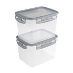 Afbeelding van Sunware Club Cuisine diepvriesdozen | met clips | transprant/grijs | 1,9 liter | 2 stuks | SUN75300609
