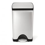 Afbeelding van Simplehuman open afvalbak | Code J | zilver | 30 liter | SI699NA0465