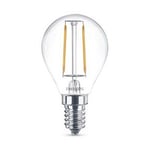 Afbeelding van Philips E14 filament LED-gloeilamp | 2W | kogelmodel | PHLED00292