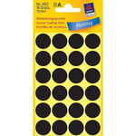 Afbeelding van Avery zweckform 3003 markeringspunten | 18 mm | zwart | 96 etiketten | AVE3003