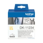Afbeelding van Brother DK- 11234 zelfklevende naambadge lables zwart op wit (origineel) | BRODK-11234