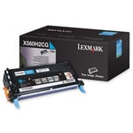 Afbeelding van Lexmark X560H2CG toner cartridge cyaan hoge capaciteit (origineel) | LEXX560H2CG