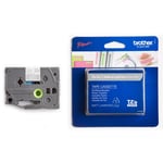Afbeelding van Brother TZe-MQL35 tape wit op lichtgrijs 12mm x 5m (origineel) | BROTZEMQL35
