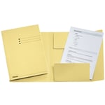 Afbeelding van Esselte 3-klepsmap met lijnbedrukking | A4 | dossierkarton | geel | tot 200 bladen | 50 stuks | ESS1033306