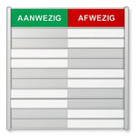 Afbeelding van Posta Picto 39212 schuifbord aanwezig/afwezig | aluminium/kunststof | 10 plaatjes | POS39212