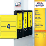 Afbeelding van Avery Zweckform L4769-100 printbare rugetiketten | geel | zelfklevend | breed | 61 mm x 192 mm | 400 etiketten | AVEL4769-100