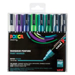 Afbeelding van POSCA PC-5M verfmarkerset koud | 1,8 - 2,5 mm | rond | 8 stuks | POSPC5M/8AASS14
