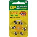 Afbeelding van GP PR70 gehoorapparaat batterij | ZA10 | geel | 6 stuks | GPGPZA10