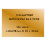 Afbeelding van Posthumus gegraveerde naamplaat | messing | zelfklevend | 150 x 100 mm | POST612015