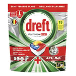 Afbeelding van Dreft All-in-One Platinum Plus Vaatwastabletten | Anti-Matt | Lemon | 19 stuks | QC-DR-07392