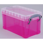 Afbeelding van Really Useful Box opbergdoos | polypropyleen | transparant roze | 2.1 liter | UB2-1RO