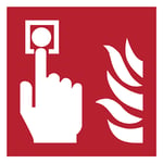 Afbeelding van Djois waarschuwingsbord brandmelder | kunststof | rood/wit | 200 x 200 mm | DJO7520014