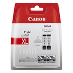 Afbeelding van Canon PG-570XL inktcartridge zwart 2 stuks (origineel) | CANBPG-570XLBK2