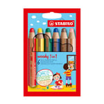 Afbeelding van Stabilo Woody 3in1 kleurpotloden | 6 stuks | STA8806