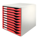 Afbeelding van Leitz 5281 ladeblok | rood | 10 laden | LEI52810025
