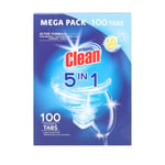 Afbeelding van At Home Clean 5-in-1 vaatwastabletten | Lemon | 100 tabs | QC-AT-05270