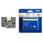 Afbeelding van Brother TZe-MQG35 tape wit op lime groen 12mm x 5m (origineel) | BROTZEMQG35