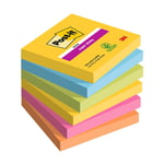 Afbeelding van 3M Post-it notes Super Sticky | 76 x 76 mm | Carnaval | 6 stuks | 3M7100265522