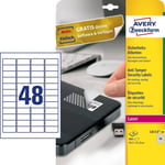 Afbeelding van Avery Zweckform L6113-20 anti-fraude etiketten | 45,7 mm x 21,2 mm | 960 etiketten | AVEL6113-20