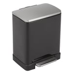Afbeelding van EKO Recycle E-Cube duo pedaalemmer | zwart | 10 + 9 liter | EK240NA7499