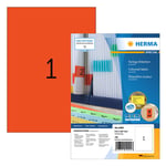 Afbeelding van Herma 4402 permanent hechtende etiketten | A4 | 210 x 297 mm | rood | 100 etiketten | HER4402