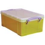 Afbeelding van Really Useful Box opbergdoos | polypropyleen | transparant geel | 9 liter | UB9LCGE