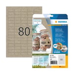 Afbeelding van Herma 10751 gerecyclede universele etiketten | A4 | 35,6 x 16,9 mm | natuurlijk bruin | 1600 etiketten | HER10751