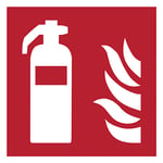 Afbeelding van Djois waarschuwingsbord brandblusser | kunststof | rood/wit | 150 x 150 mm | DJO7520001