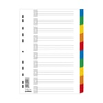 Afbeelding van Donau A4 tabbladen | plastic | 11 tabs | 11-gaats | SNEL248221