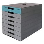 Afbeelding van Durable 776306 Idealbox Pro ladeblok | kunststof | blauw | 7 laden | DUR776306