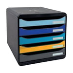 Afbeelding van Exacompta 3094202D Bee Blue Plus ladeblok | polystyreen | assorti | 5 laden | EXA3094202D