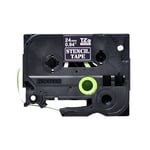 Afbeelding van Brother STe-151 stenciltape zwart op transparant 24mm x 3m (origineel) | BROSTE-151