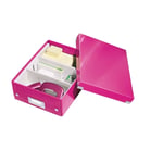 Afbeelding van Leitz 60570023 WOW kleine sorteerdoos | PP overtrokken karton | metallic roze | LEI60570023