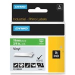 Afbeelding van DYMO 1805420 IND Rhino tape vinyl wit op groen 19mm (origineel) | 1805420