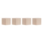 Afbeelding van Magnetoplan Wood Series kubusmagneten | hout | 4 stuks | MAG1665349
