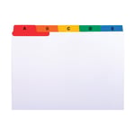 Afbeelding van Exacompta tabkaart | A6 | karton | wit | 148 x 117 mm | EXA13997E