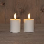 Afbeelding van Anna Collection LED Waxinelicht | 4,5 cm x 8 cm | wit | 3D vlam | 2 stuks | AN861NA6094