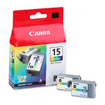 Afbeelding van Canon BCI-15C inktcartridge kleur 2 stuks (origineel) | CANBCI15CL