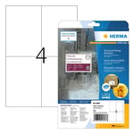 Afbeelding van Herma 4697 folie etiketten | weerbestendig | A4 | 105 x 148 mm | wit | 100 etiketten | HER4697