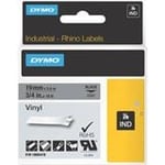 Afbeelding van DYMO 1805419 IND Rhino tape vinyl zwart op grijs 19mm (origineel) | 1805419
