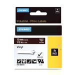 Afbeelding van DYMO 1805412 IND Rhino tape vinyl wit op bruin 12mm (origineel) | DYM1805412