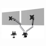 Afbeelding van Durable 509723 Select Plus monitorarm | 2 monitoren | tot 32 inch | zilver | tot 8 kilo | DUR509723
