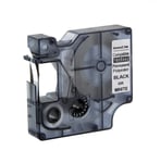 Afbeelding van DYMO 1805442 IND Rhino tape permanent polyester zwart op wit 6mm (huismerk) | ST1805442