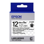 Afbeelding van Epson LK-4TBN tape zwart op transparant 12mm (origineel) | EPSLK-4TBN