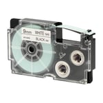 Afbeelding van Casio XR-9WE1 tape zwart op wit 9mm (origineel) | CASXR9WE1